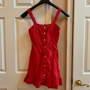 Zara Button Up Ruffle Sundress